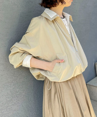 ［WEB限定 SPECIAL PRICE！］ウォッシャブルツイルライトジップアップブルゾン