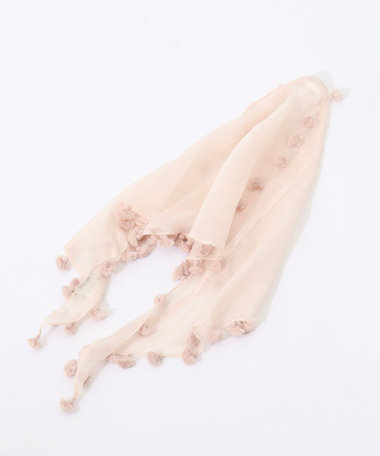 【CITRUS/シトラス】POMPOMトライアングルストール