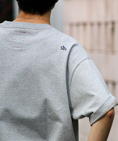 【BOY刺繍】裏グラデーション ワンポイント半袖Tシャツ
