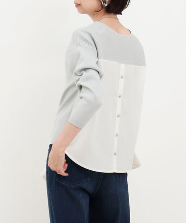 超軽量編柄2WAY切替プルオーバー