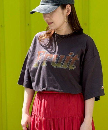 【FRUIT OF THE LOOM】19/-スラブ天竺FruitロゴＴ