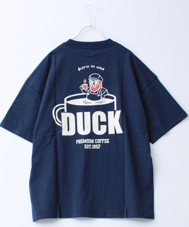 【Duckster/ダックスター】16/-天竺COFFEEルーズポケTEE
