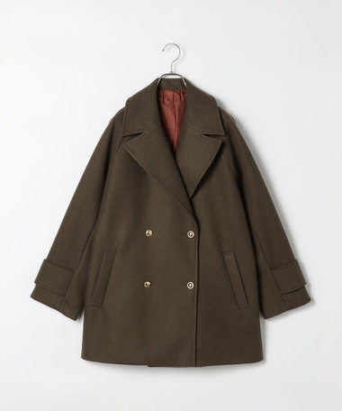 フェイクウールライトジャージPコート