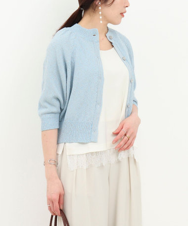 ラメノットカーディガン