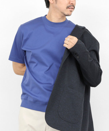 《ビジカジ対応》シルケットスムース クルーネックドレスTシャツ 26SS