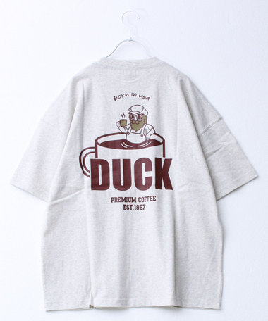 【Duckster/ダックスター】16/-天竺COFFEEルーズポケTEE