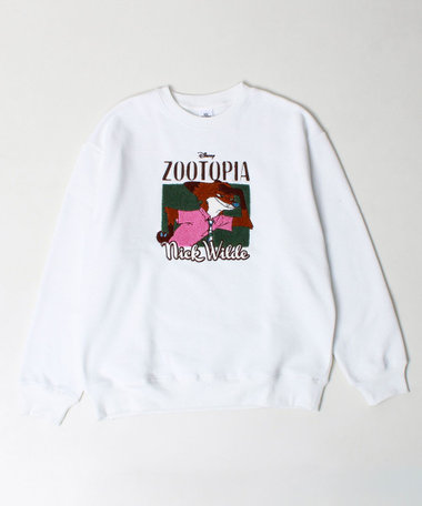 【ZOOTOPIA/ズートピア】ニック＆ジュディ サガラ刺繍クルースウェット 裏起毛