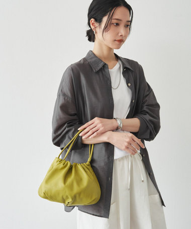 【新色追加】レザー巾着4WAYショルダーバッグ