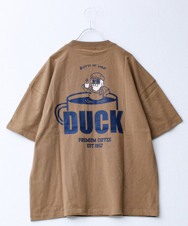 【Duckster/ダックスター】16/-天竺COFFEEルーズポケTEE