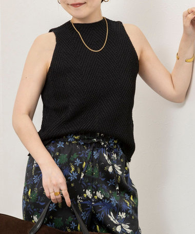 《セットアップ対応》【WALANCE/ワランス】paper knit sleeveless top