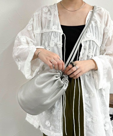 シュリングレザー巾着サックバック