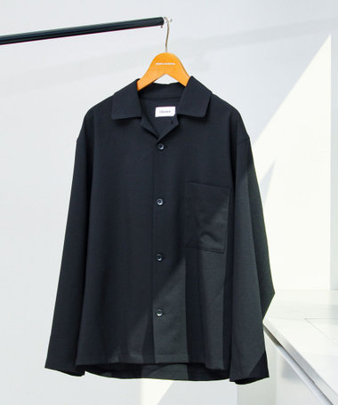 【春夏に着たい上品素材】リネンタッチドビーワークシャツ