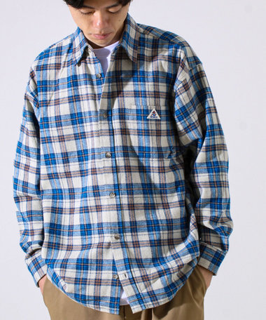 【GEVACO/ゲバコ】裾ストレートカット ネルシャツ