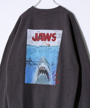 【E.T. & JAWS】UNISEX ヴィンテージ風 裏起毛スウェット