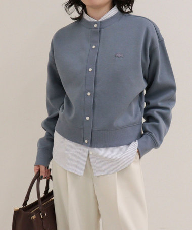 【LACOSTE/ラコステ】ショート丈ダブルフェイスカーディガン