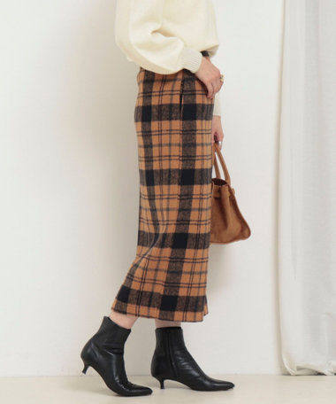 チェックラップスカート