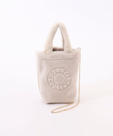 ムートン刺繍バッグ　made in Italy