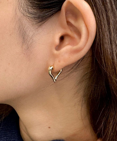 ハートワンタッチピアス