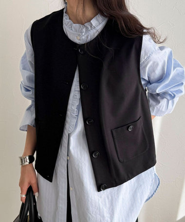 ［WEB限定 SPECIAL SALE！］【セットアップ対応】ポンチノーカラージレ