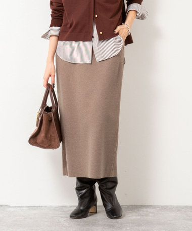 【一部WEB限定カラー＆サイズ】ウォッシャブルＷジャージタイトスカート