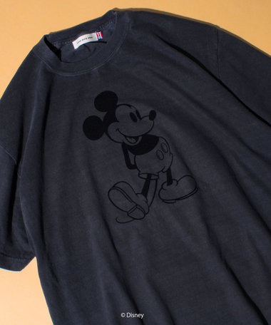 【GOOD ROCK SPEED】MICKEY / フロッキープリントTシャツ