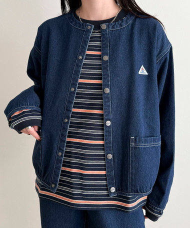 【GEVACO/ゲバコ】ノーカラーデニムジャケット