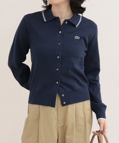 【LACOSTE/ラコステ】ラインディテールニットポロカーディガン