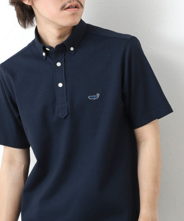 《ビジカジ対応》【ALBINI】吸水速乾クジラBD Polo ビズポロ 25SS