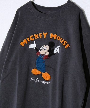 【ミッキー＆ベイマックス】UNISEX サガラ刺繍 裏起毛スウェット