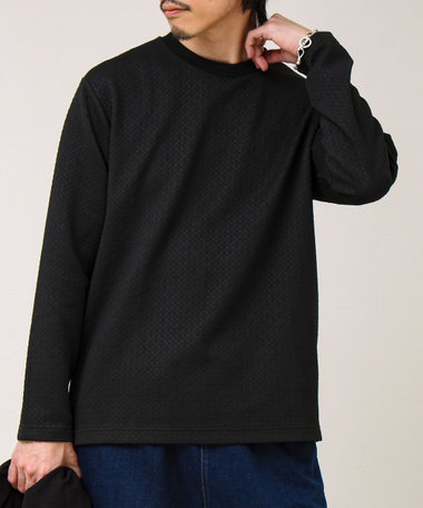 【素材で魅せる】フクレリンクスジャガードロンT