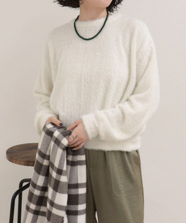 シャギー裾タックプルオーバー