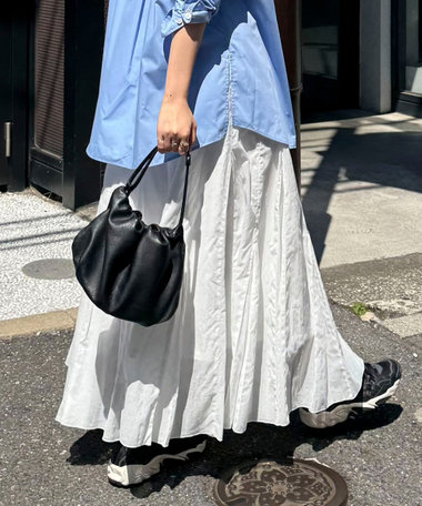 COTTONマチ付きギャザースカート