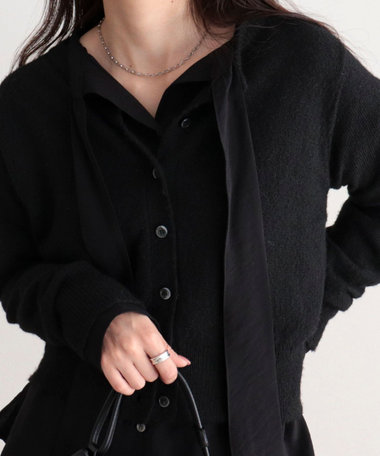 ボウタイギャザーブラウス