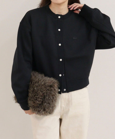 【LACOSTE/ラコステ】ショート丈ダブルフェイスカーディガン