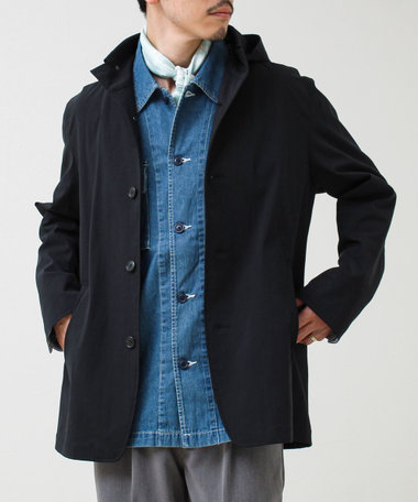 【GLOSTER名品アウター】スタンドフードブルゾン