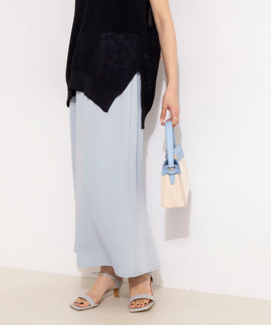 ウォッシャブルハイスペックサテンロングスカート