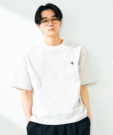 【BOY刺繍】裏グラデーション ワンポイント半袖Tシャツ