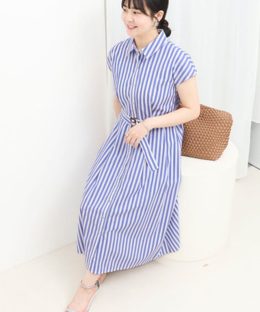 ベルテッドタックワンピース
