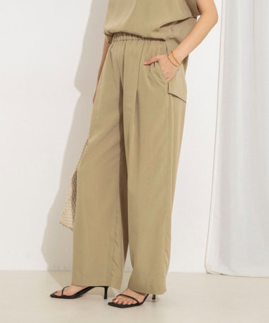 【WEB＆一部店舗限定】ウォッシャブルサンドウォッシュイージーワイドパンツ