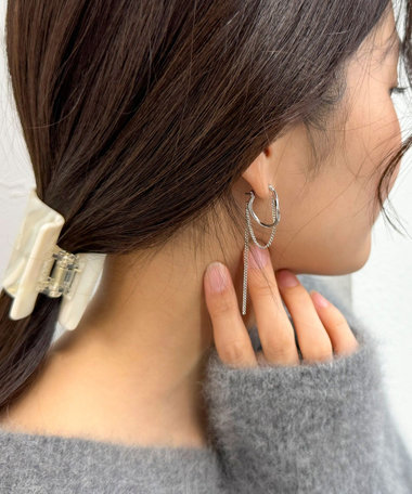 チェーン＆リングピアス