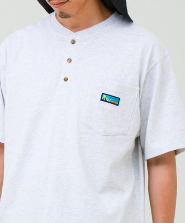 【Franklin Climbing/フランクリンクライミング】ヘンリーネックラベルTシャツ