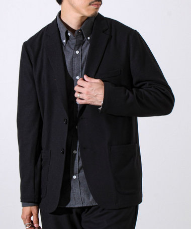 【オンオフ兼用の大人カジュアルジャケット】両面起毛 ストレッチジャケット