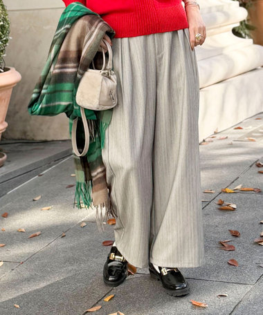 ストライプタックパンツ