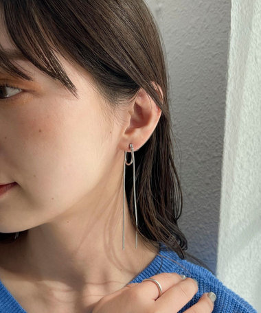 スネークチェーンワンタッチピアス