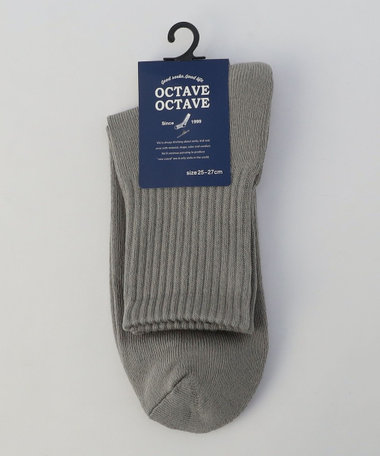 【OCTAVE OCTAVE】底パイル無地ソックス