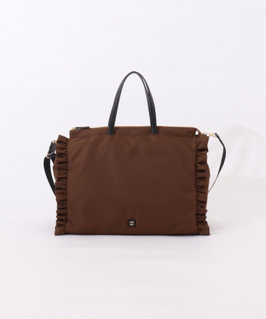 【nolnol/ノルノル】ナイロンフリルトートバッグ