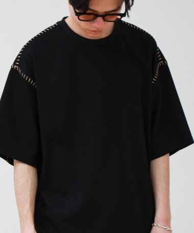 【WEB限定 GW SPECIAL PRICE】【セットアップ対応】カルゼラダーステッチ クルーネックTシャツ