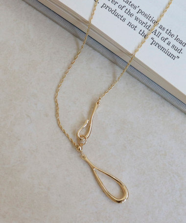 メタルドロップアジャストフックネックレス