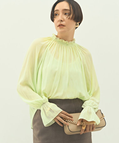 新品・タグ付き✴︎超レア【サリースコット】ブラウス プルオーバー フリルカラー　Ｌ 新品・タグ付き✴︎超レア【サリースコット】ブラウス プル