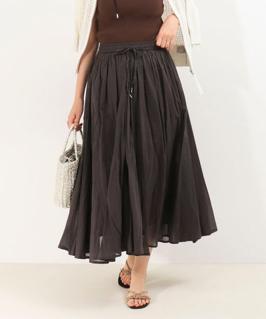 綿ボイルエアリーギャザースカート